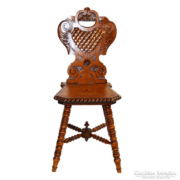 Carved peasant chair