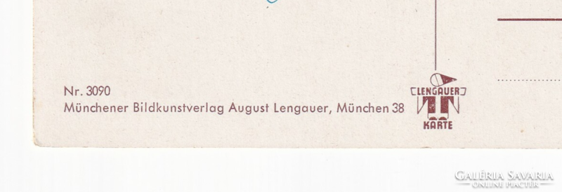 VH:02 Vicces-Humoros képeslap "August Lengauer" 1958