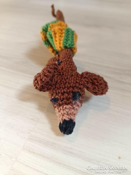Dachshund crochet bag ornament