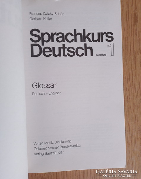 Sprachkurs Deutsch - Deutsch / Englisch (német - angol szószedet - Glossar)