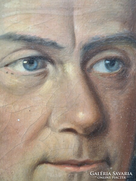 Antik bieder férfi portré festmény