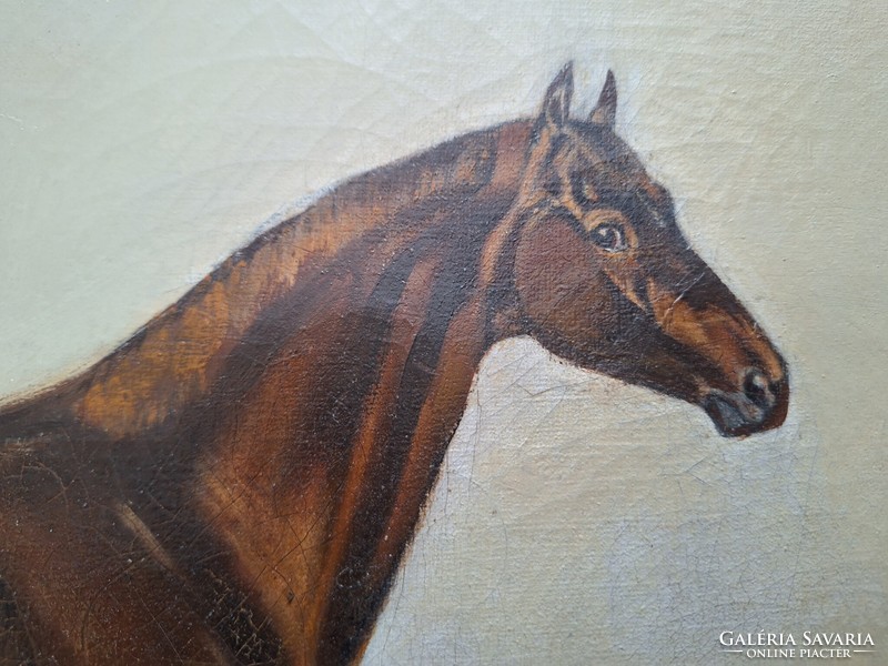 Antique racing horse painting 1897
