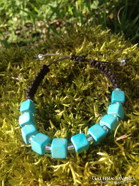 Turquoise cubic bracelet