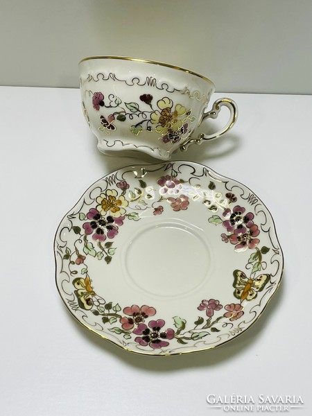 Zsolnay butterfly pattern tea cup