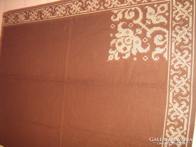 Beautiful antique hand-embroidered woven curtain