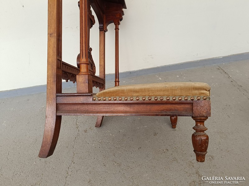 Antik térdeplő imaszék reneszánsz bútor ima szék keményfa faragott imazsámoly keresztény 608 8545