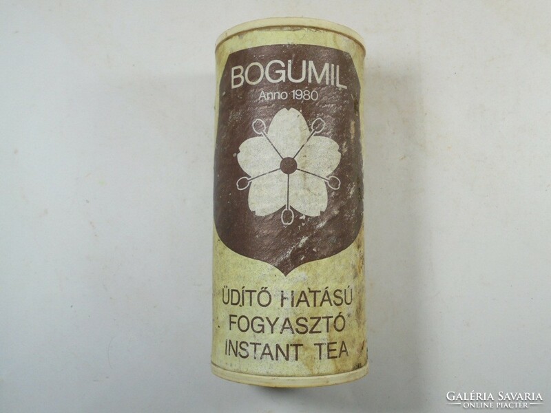Retro- Bogumil üdítő hatású fogyasztó instant (fogyókúrás) tea -papír doboz műanyag tetővel