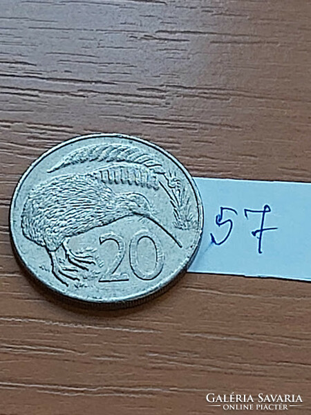 New Zealand new zealand 20 cents 1987 kiwi bird, ii. Erzsébet, copper-nickel 57.