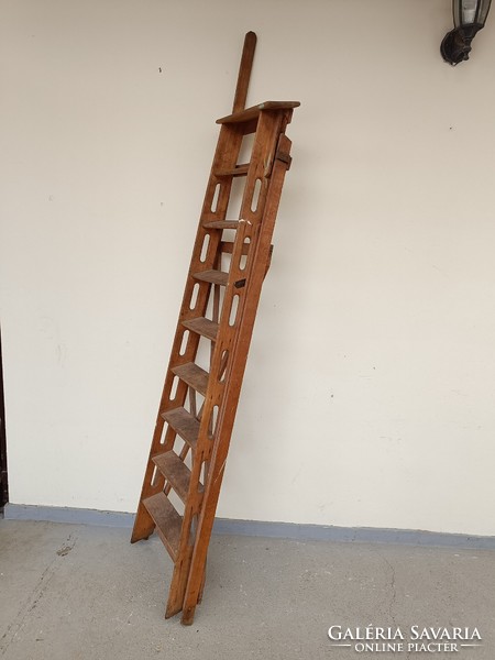 Antique two-pronged wooden ladder library room painting furniture can be opened 611 8549