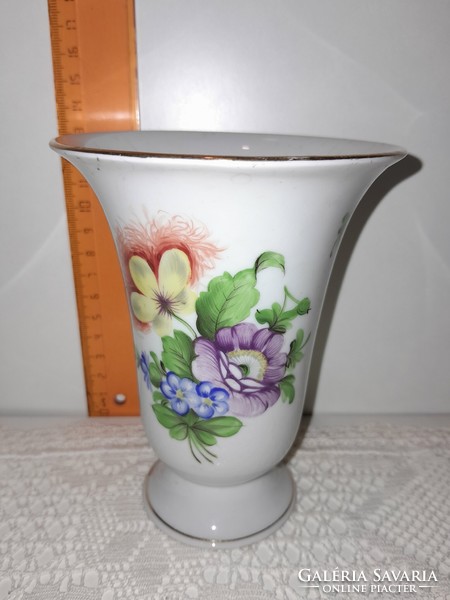Herend porcelain vase, flower pattern