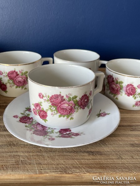 Zsolnay rose tea set
