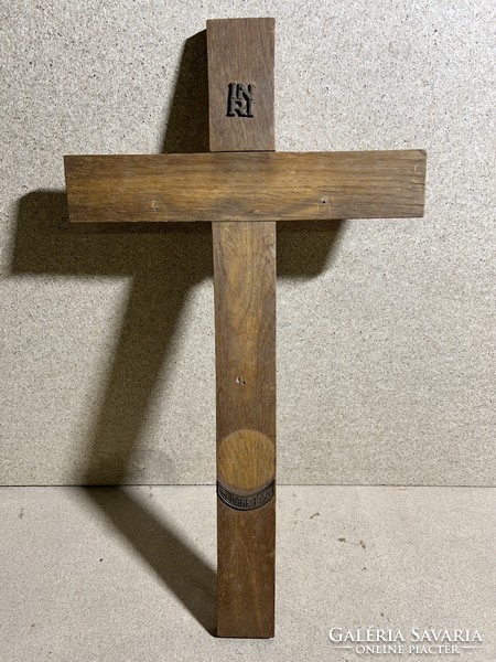 Wooden Christian crucifix, from 1950, size 58 x 32 cm. 4100