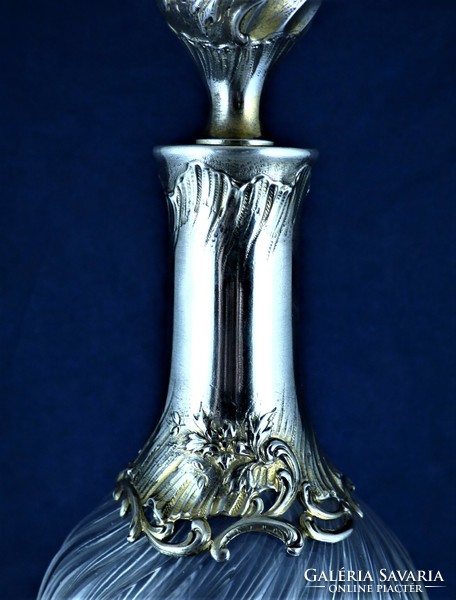 Wonderful antique silver bottle, Paris, ca. 1880!!!