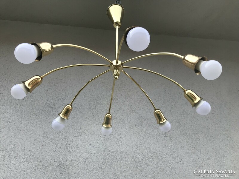 Simple copper chandelier
