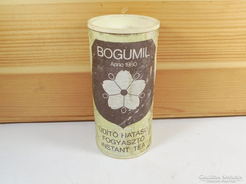 Retro- Bogumil üdítő hatású fogyasztó instant (fogyókúrás) tea -papír doboz műanyag tetővel