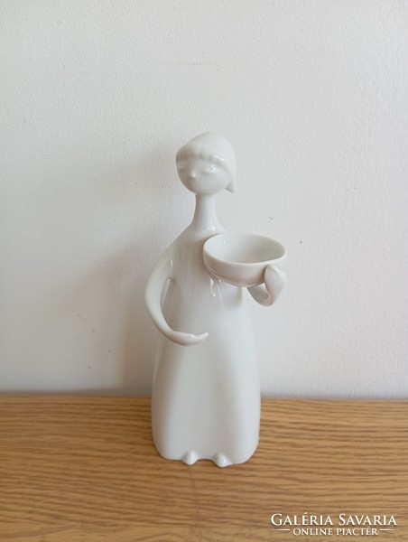 Retro Hungarian Ravenclaw porcelain. Bowl girl