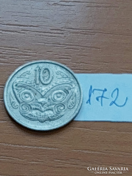 New Zealand new zealand 10 cents 1976 Maori mask, copper-nickel, ii. Elizabeth 172.