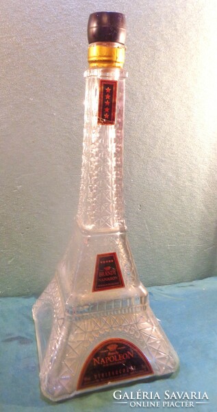Napoleon cognac decorative glass in the shape of the Eiffel Tower / original French, 13x13 - 32 cm-1.6Kg