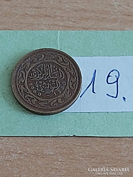 Tunisia 10 millim 1960 ah1380 brass 19