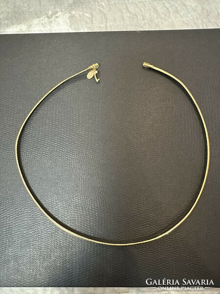Nolan miller gold semi-rigid collars