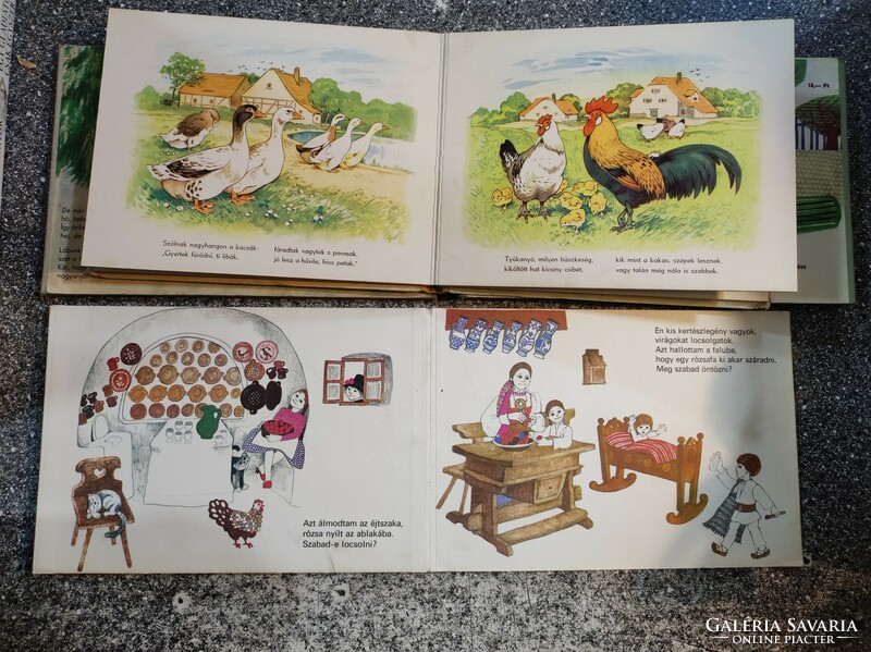 Retro folding books. (4 Pcs) is it allowed to water, our animals, a walk in the zoo, the sleigh glides..