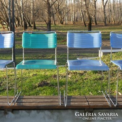 4 darab Pop Art Stilusú  Silimbergo( Italy)  gyártmányú Kockamintás szék