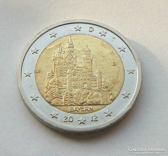 Germany - 2 euro commemorative coin - 2012 - Neuschwanstein Castle, Bavaria