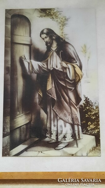 An old holy picture that can be hung on the wall