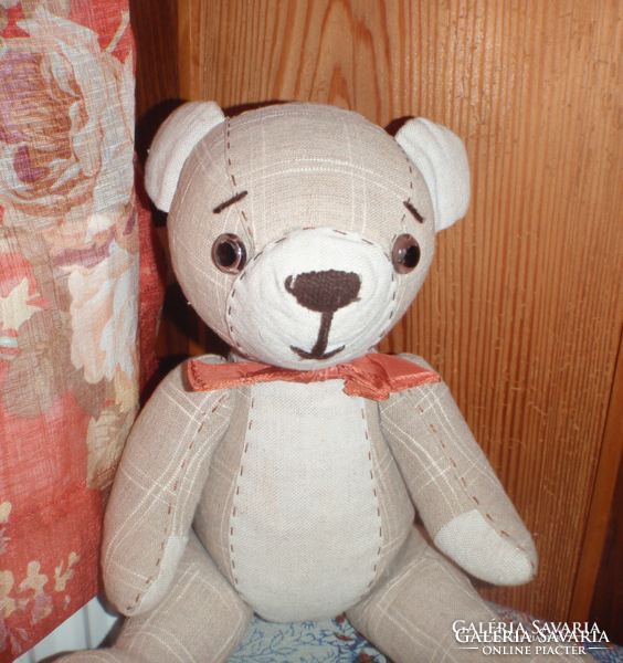 Very cute, handmade, handcrafted, vintage, shabby chic style toy teddy bear, teddy bear, bear
