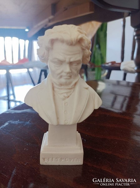 Burnt plaster statue of Beethoven