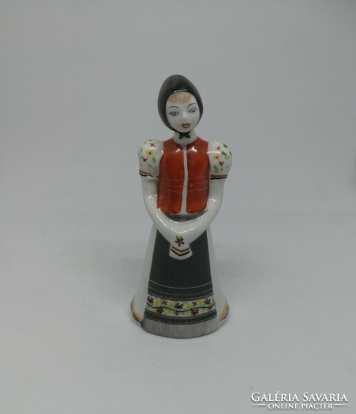 Little girl in folk costume in Hollóház porcelain!