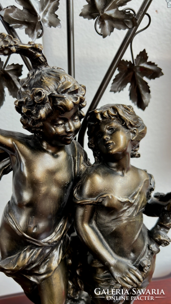 L&s des arts - auguste moreau sculptural classic style table lamp