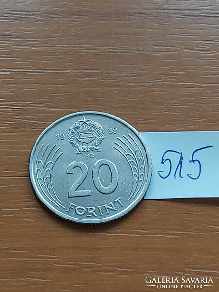 Hungarian People's Republic 20 forints 1989 copper-nickel 515