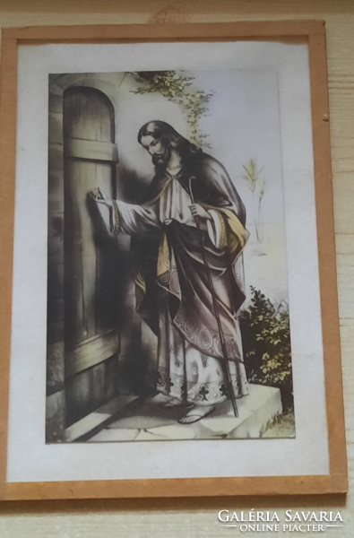 An old holy picture that can be hung on the wall