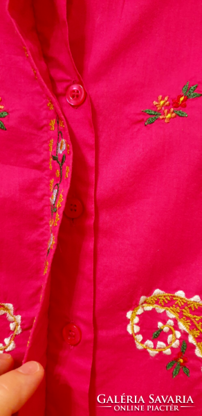 Embroidered, very special pink shirt, size s-m