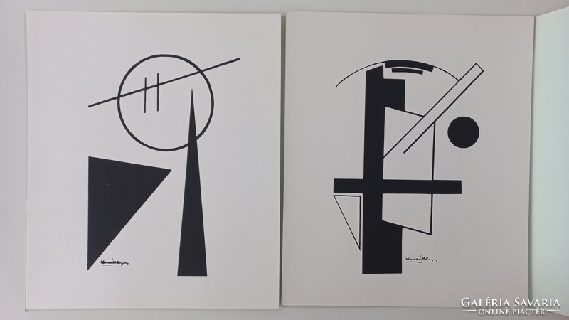 Lajos Kassák (1887-1967): Kassák 6 image architecture, complete folder, 1981.