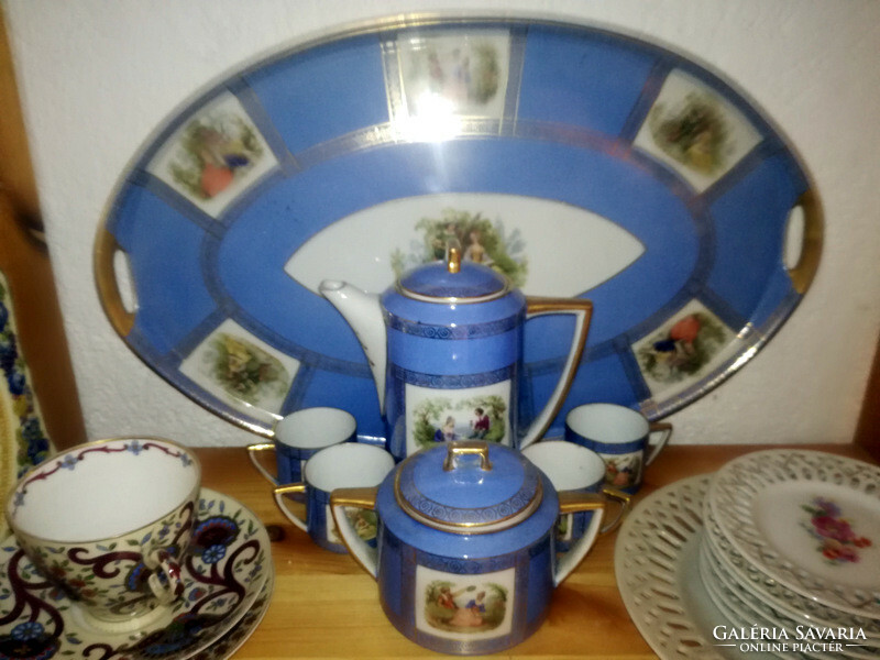Royal vienna giga tray and 4-grain mocha set-- art&decoration