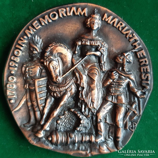 Budapest Honey, Gustáv Peternák: Mária Theresia, 1780-1980, medal, plaque, small sculpture