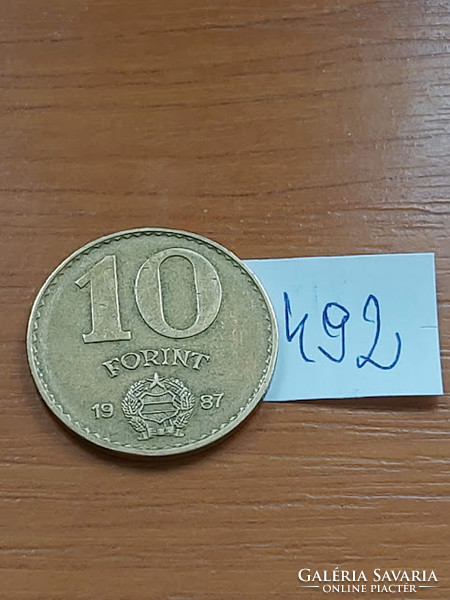 Hungarian People's Republic 10 forints 1987 aluminium-bronze 492