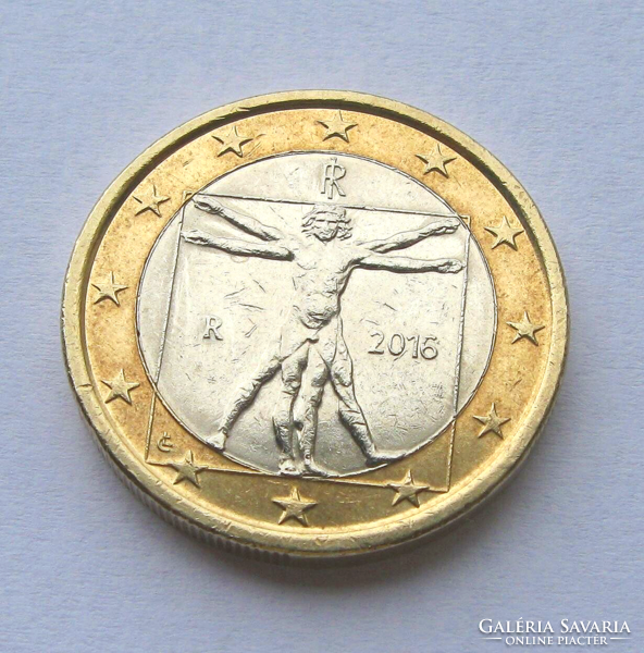 Italy - 1 Euro - 1 € - 2016 - Vitruvian Study - Leonardo da Vinci