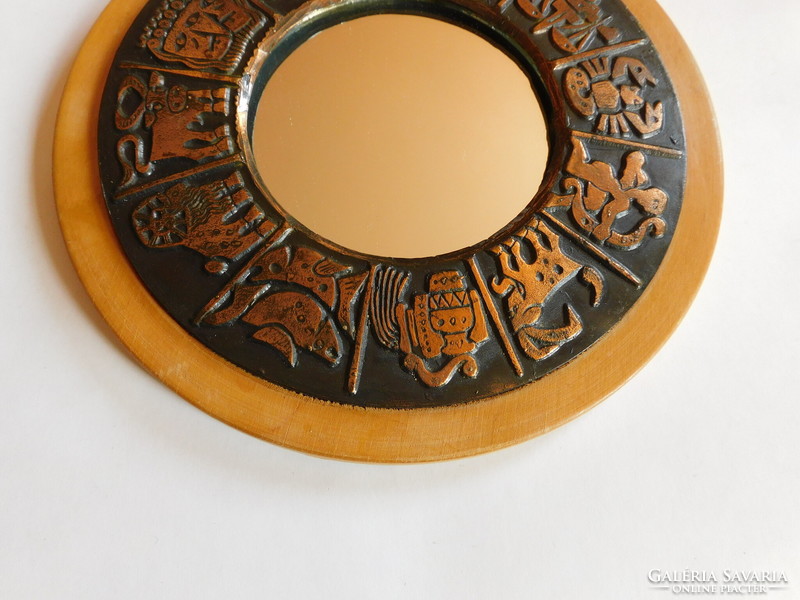 Retro craftsman zodiac mirror