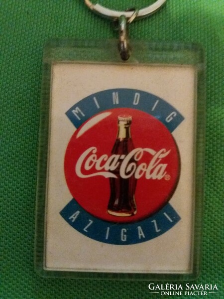 Retro tobacconist double-sided Coca Cola key ring as shown in the pictures
