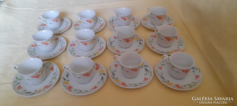 Coffee set, 12 pieces, cups, plates, china