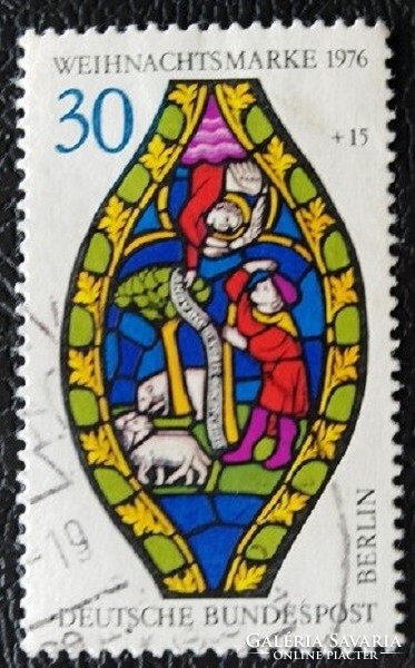 Bb528p / Germany - Berlin 1976 Christmas block stamp stamped