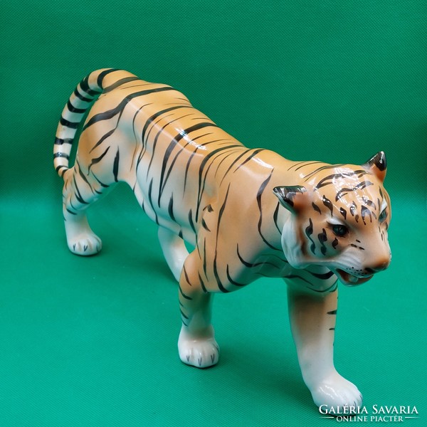 Ritka gyűjtői Nagyméretű Gránit tigris figura 38 cm