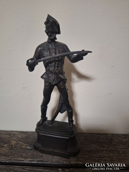 Zsigmond Kisfaludy Strobl (1884-1975) antique bronze statue of the Hussars