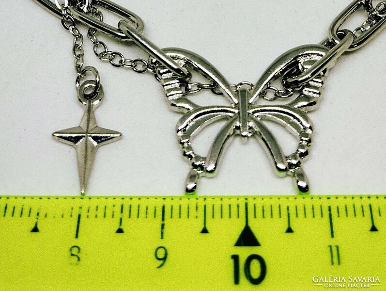 Stainless steel butterfly pendant necklace 258