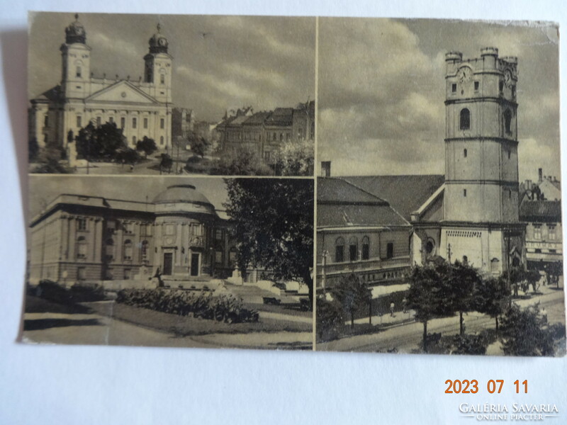 Régi képeslap: Debrecen, részletek (1958)