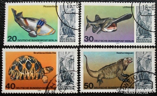 Bb552-5p / Germany - Berlin 1977 Berlin Zoo - Aquariums stamp line stamped