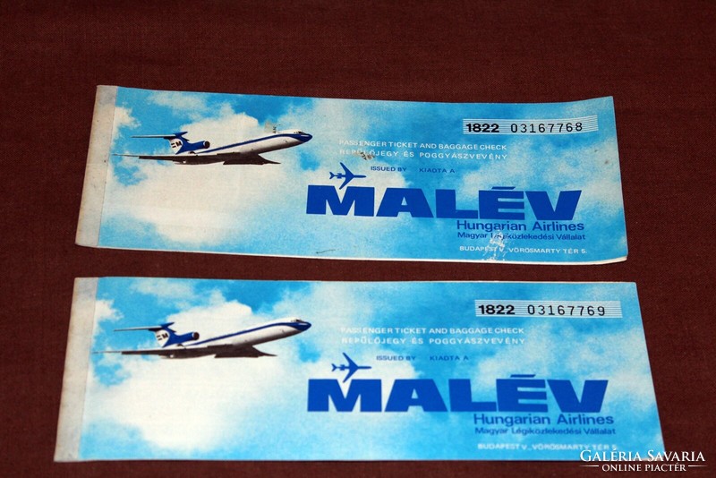 Old Malév tickets other 1979
